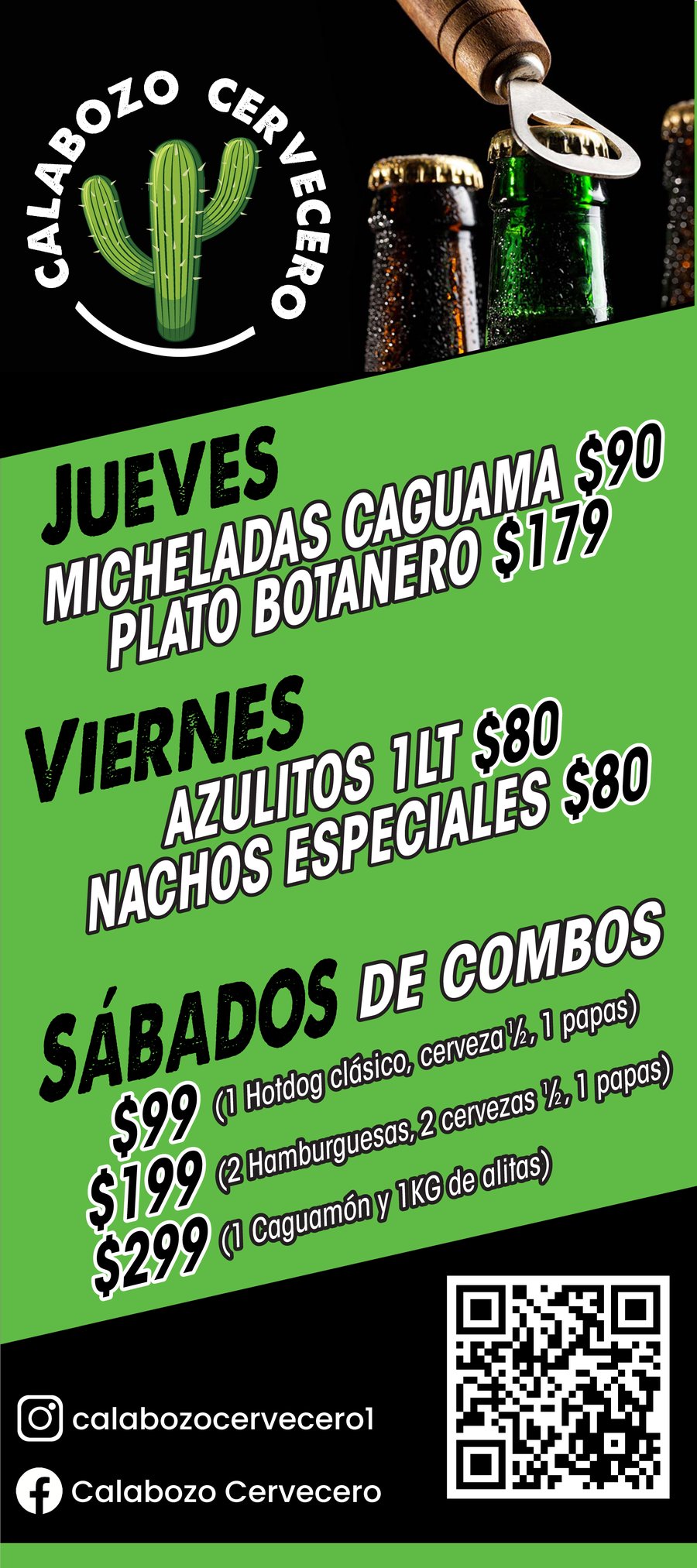 Promociones de jueves a sábado